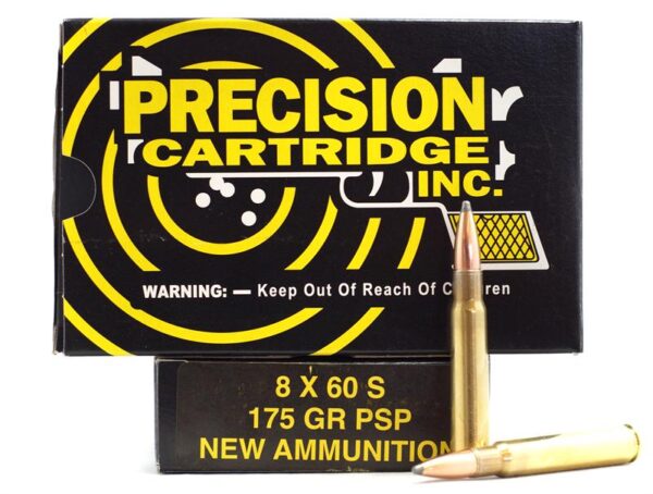 PCI 8x60mm S 175 Gr. Pointed Soft Point- Box of 20