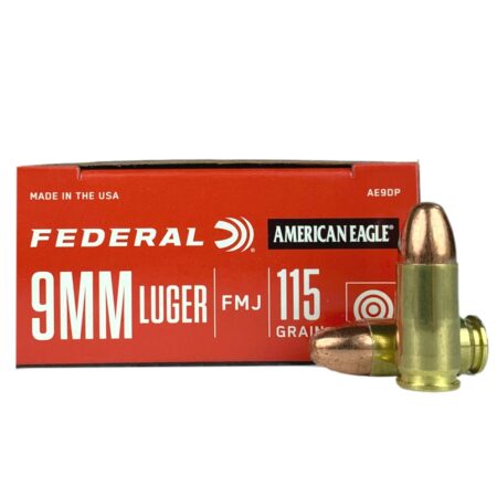 Federal American Eagle 9mm Luger 115 Gr. FMJ- Box of 50