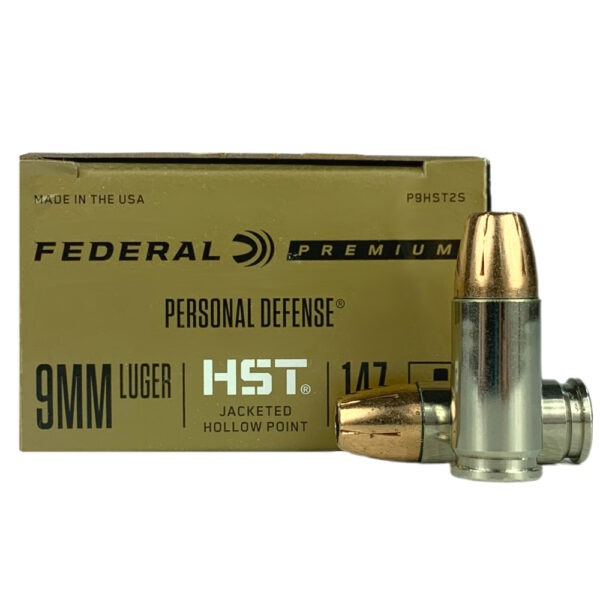 Federal Premium Personal Defense 9mm Luger 147 Gr. HST Jacketed Hollow Point- Box of 20