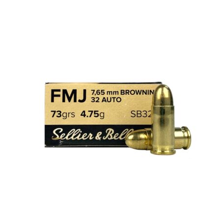 Sellier & Bellot .32 ACP 73 Gr. FMJ- Box of 50