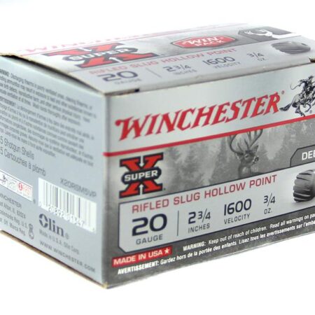 Winchester Super-X 20 Gauge 2-3/4" 3/4 oz Rifled Slug- Box of 15