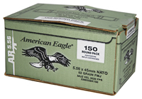 Federal American Eagle 5.56x45mm NATO 62 Gr. M855 SS109 Penetrator FMJ- Box of 150