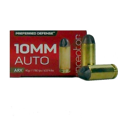 Inceptor Preferred Defense 10mm Auto 90 Gr. ARX Frangible- Lead-Free- Box of 20