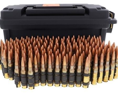 HSM .30-06 Springfield 150 Gr. Linked FMJ, 40% Tracers- Plastic Ammo Can of 200