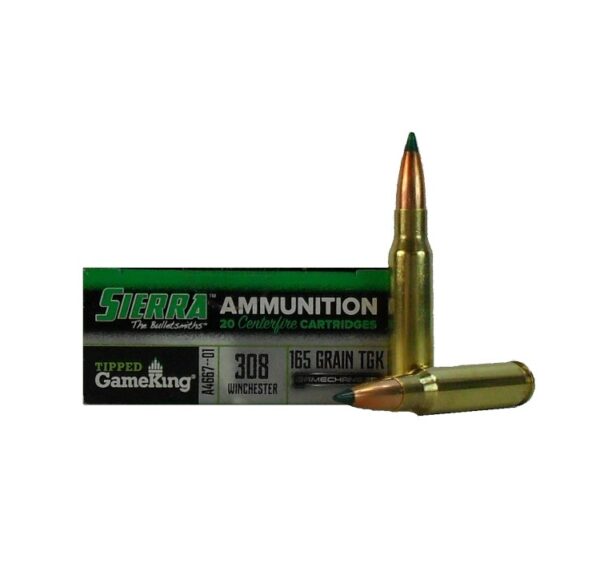 Sierra GameChanger .308 Winchester 165 Gr. Tipped GameKing Hollow Point Boat Tail- Box of 20