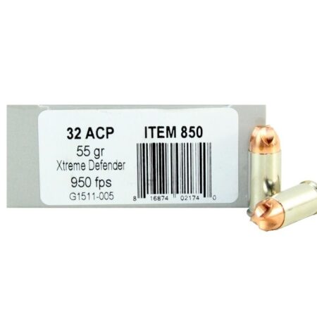 Underwood .32 ACP 55 Gr. Lehigh Defense Xtreme Defender- Lead Free- Box of 20