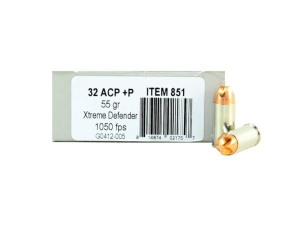 Underwood .32 ACP +P 55 Gr. Lehigh Defense Xtreme Defender- Lead Free- Box of 20