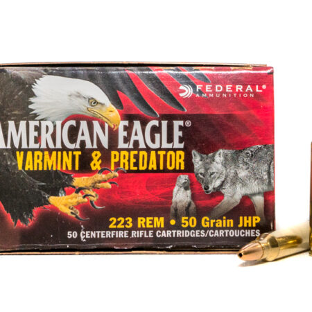 Federal American Eagle Varmint & Predator .223 Remington 50 Gr. Jacketed Hollow Point- Box of 50