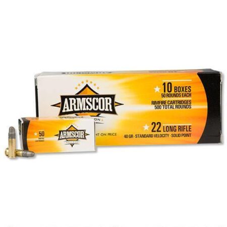 Armscor Standard Velocity .22 Long Rifle 40 Gr. Lead Solid Point- Box of 500