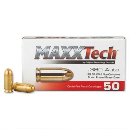 MAXXTech .380 ACP 95 Gr. Full Metal Jacket- Box of 50