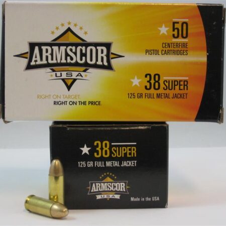 Armscor .38 Super 125 Gr. Full Metal Jacket- Box of 50