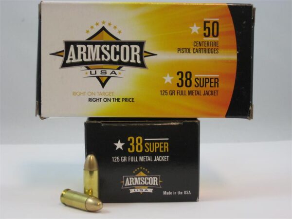 Armscor .38 Super 125 Gr. Full Metal Jacket- Box of 50