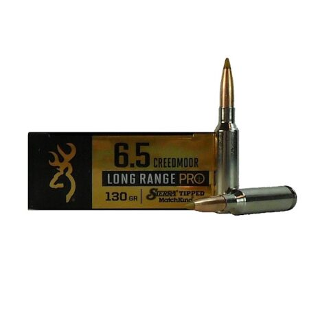 Browning Long Range Pro 6.5 Creedmoor 130 Gr. Sierra Tipped Matchking- Box of 20