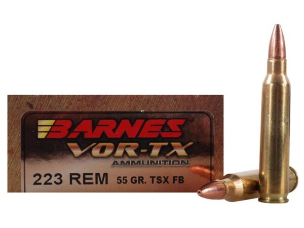 Barnes VOR-TX .223 Remington 55 Gr. TSX Bullet Hollow Point Lead-Free- Box of 20