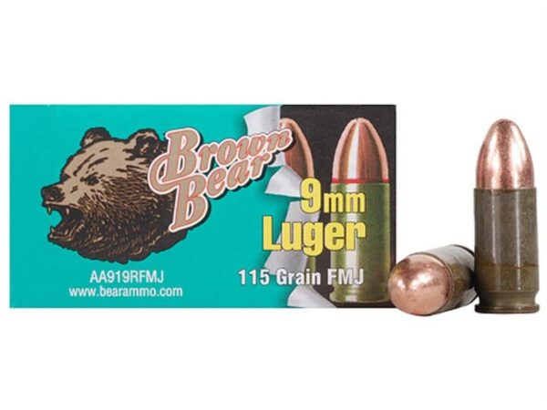 Barnaul 9mm Luger 115 Gr. Full Metal Jacket (Bi-Metal)- Box of 50