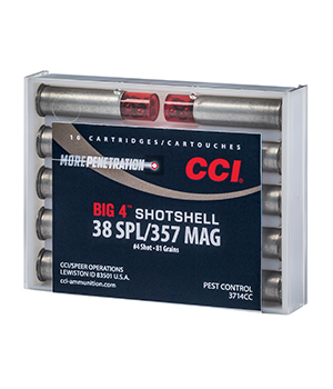 CCI Big 4 Shotshell .38 Special 81 Gr. #4 Shot- Aluminum Case- Box of 10