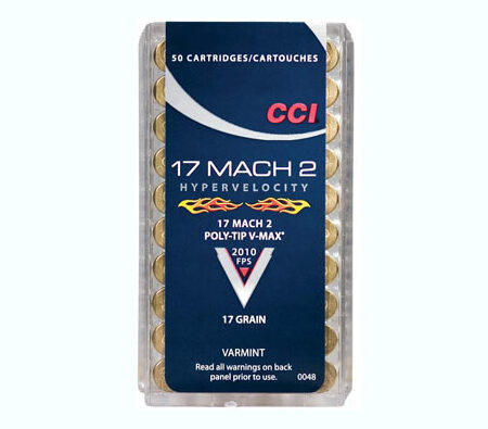 CCI .17 Mach 2 (HM2) 17 Gr. Hornady V-Max- Box of 50