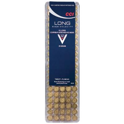 CCI .22 Long 29 Gr. Copper Plated Lead Round Nose- Box of 100