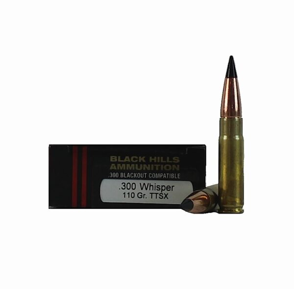 Black Hills .300 Blackout 110 Gr. Tipped TSX Bullet- Lead-Free- Box of 20
