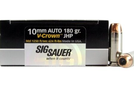 SIG SAUER Elite Performance 10mm AUTO 180 Gr. V-Crown JHP- Box of 20