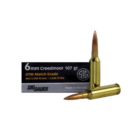 SIG SAUER Elite Performance Match Grade 6mm Creedmoor 107 Gr. Open Tip Match- Box of 20