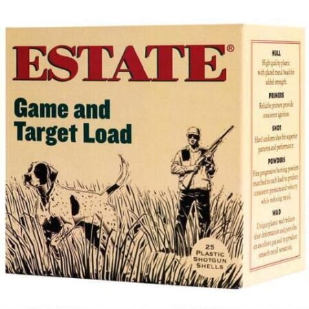 Estate Game and Target Load 12 Gauge 2-3/4" 1 oz #6 Shot- Box of 25
