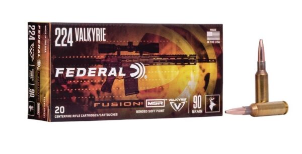 Federal Fusion MSR .224 Valkyrie 90 Gr. Bonded Soft Point- Box of 20