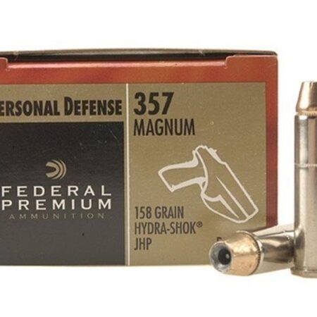 Federal Premium Personal Defense .357 Magnum 158 Gr. Hydra-Shok Jacketed Hollow Point- Box of 20