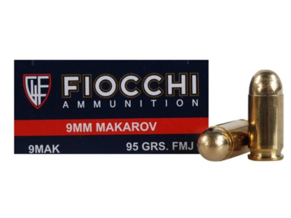 Fiocchi Shooting Dynamics 9x18mm Makarov 95 Gr. Full Metal Jacket- Box of 50