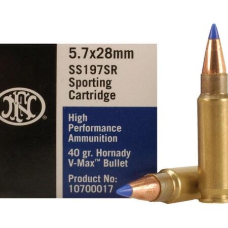 FN  5.7x28mm FN 40 Gr. Hornady V-MAX- Box of 50