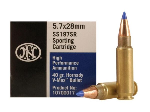 FN  5.7x28mm FN 40 Gr. Hornady V-MAX- Box of 50