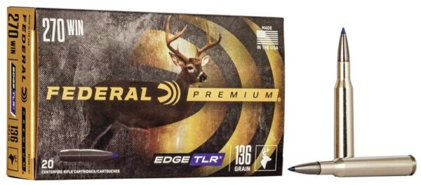 Federal Premium .270 Winchester 136 Gr. Edge TLR Slipstream Polymer Tip- Box of 20