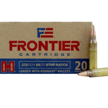 Frontier Cartridge Military Grade .223 Remington 68 Gr. Hornady Hollow Point Boat Tail Match- Box of 20