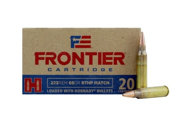 Frontier Cartridge Military Grade .223 Remington 68 Gr. Hornady Hollow Point Boat Tail Match- Box of 20
