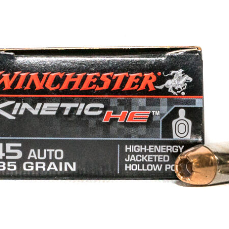 Winchester Kinetic HE .45 ACP 185 Gr. High-Energy Jacketed Hollow Point- Box of 20