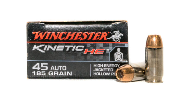 Winchester Kinetic HE .45 ACP 185 Gr. High-Energy Jacketed Hollow Point- Box of 20