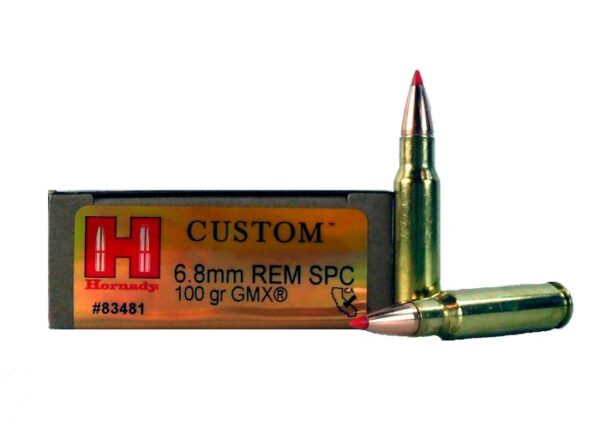 Hornady Custom 6.8mm Remington SPC 100 Gr. GMX Boat Tail- Lead-Free- Box of 20