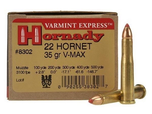 Hornady Varmint Express .22 Hornet 35 Gr. V-MAX- Box of 25