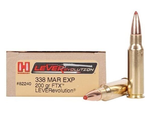 Hornady LEVERevolution .338 Marlin Express 200 Gr. FTX- Box of 20