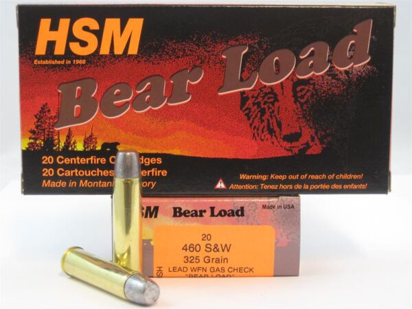 HSM .460 S&W 325 Gr. Lead WFN Gas Check "Bear load"- Box of 20