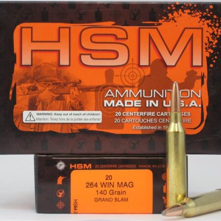 HSM .264 Winchester Magnum 140 Gr. Grand Slam Soft Point- Box of 20