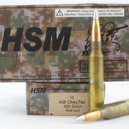 HSM .408 CheyTac 420 Gr. RMB Ultra Low Drag- Box of 10