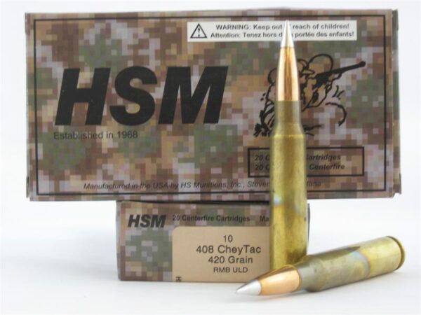 HSM .408 CheyTac 420 Gr. RMB Ultra Low Drag- Box of 10