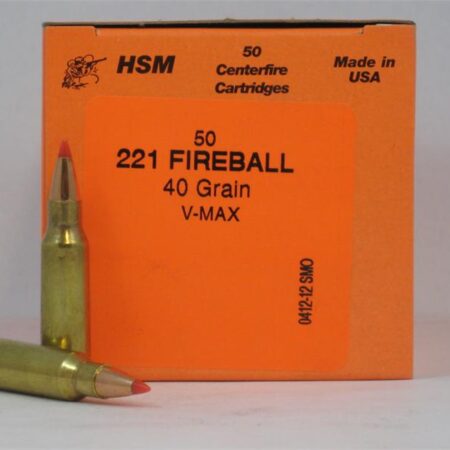 HSM Factory Blemish .221 Remington Fireball 40 Gr. Hornady V-Max- Box of 50