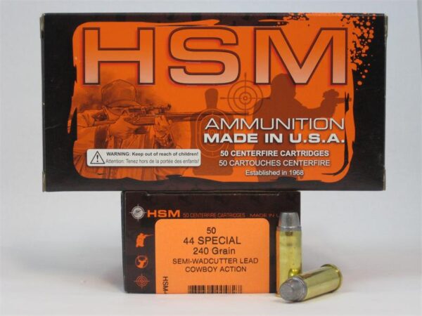 HSM .44 Special 240 Gr. Semi-Wadcutter "Cowboy Action Lead"- Box of 50