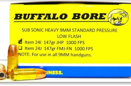 Buffalo Bore 9mm Luger 147 Gr. Sub Sonic Heavy JHP- Box of 20