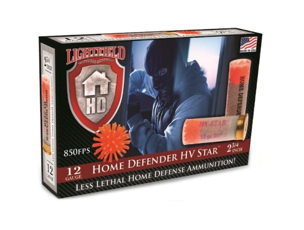 Lightfield Home Defender Less Lethal 12 Ga 2-3/4" Rubber HV Star- Box of 5