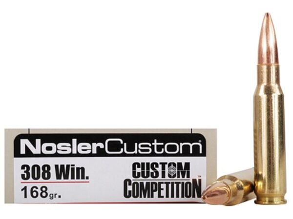 Nosler Custom Competition .308 Winchester 168 Gr. HPBT- Box of 20