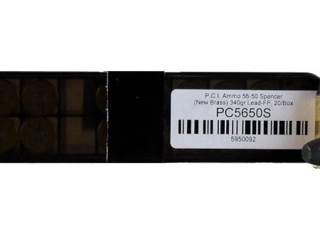 PCI .56-50 Spencer 340 Gr. Lead Round Nose Flat Point- Box of 20