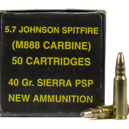 PCI 5.7mm Johnson (.22 Spitfire) 40 Gr. Sierra Plated Soft Point- Box of 50